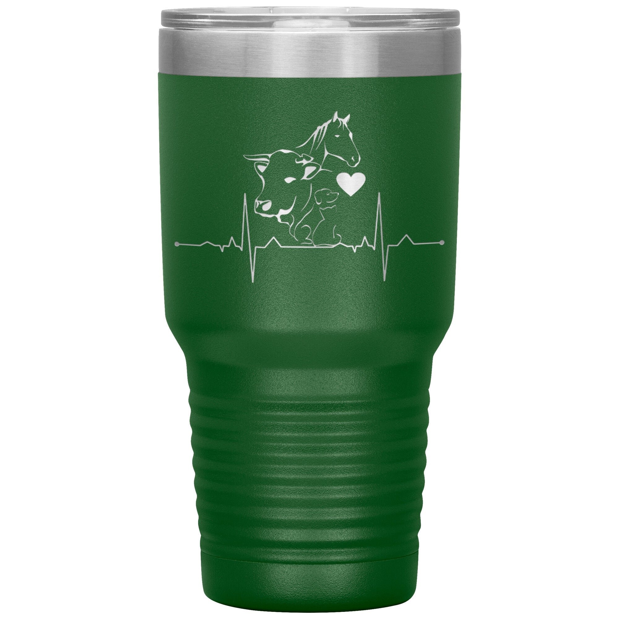 Animals Heartbeat 30oz Polar Camel Insulated Tumbler with Sipper Lid