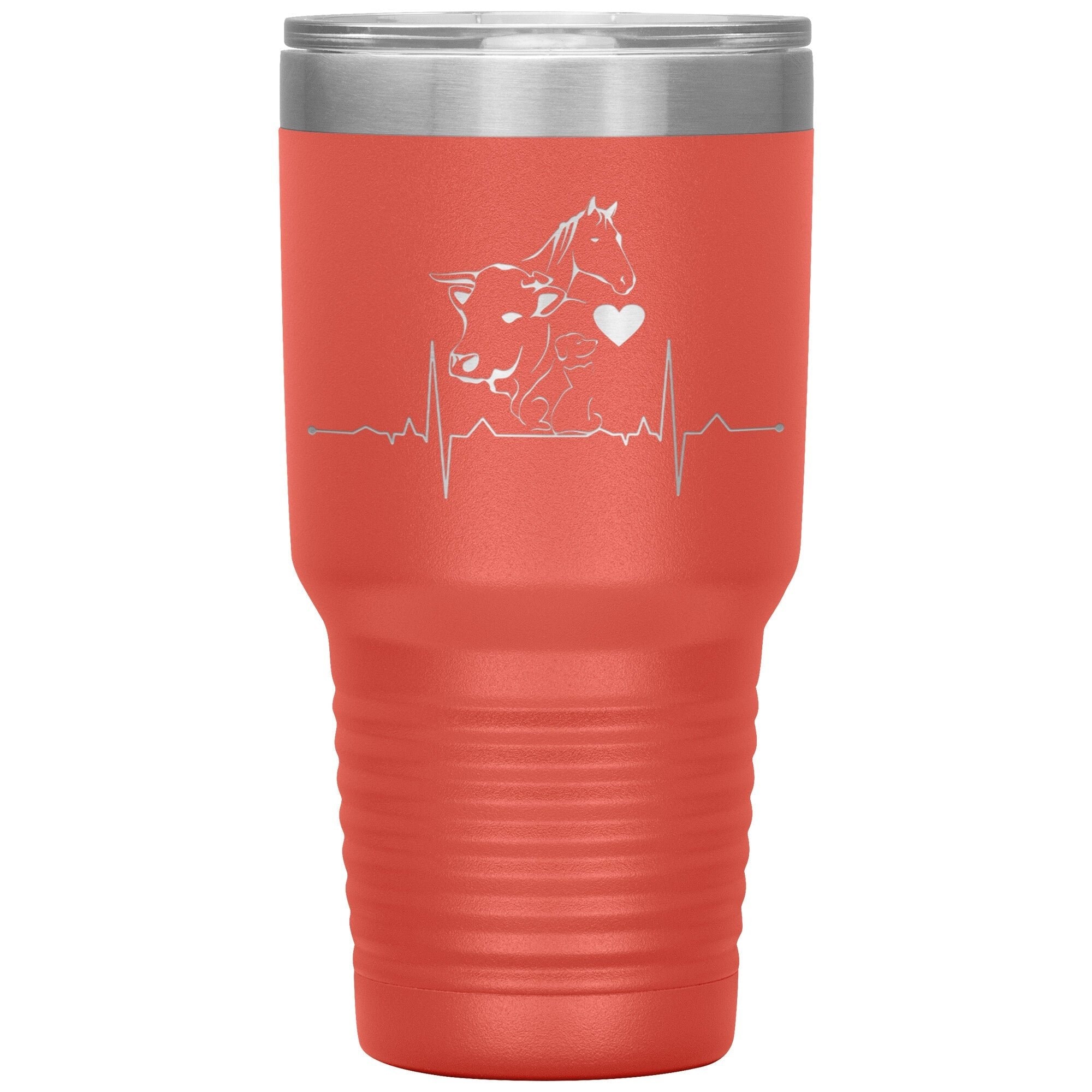 Animals Heartbeat 30oz Polar Camel Insulated Tumbler with Sipper Lid