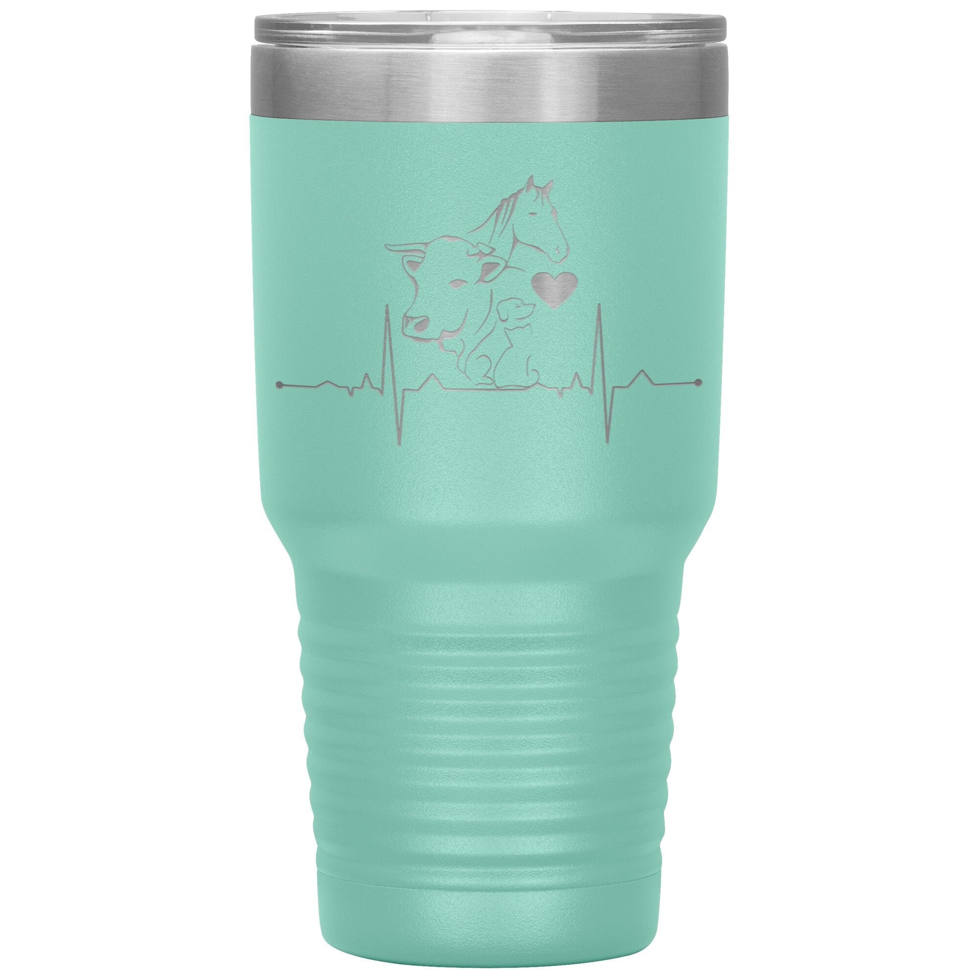 Animals Heartbeat 30oz Polar Camel Insulated Tumbler with Sipper Lid