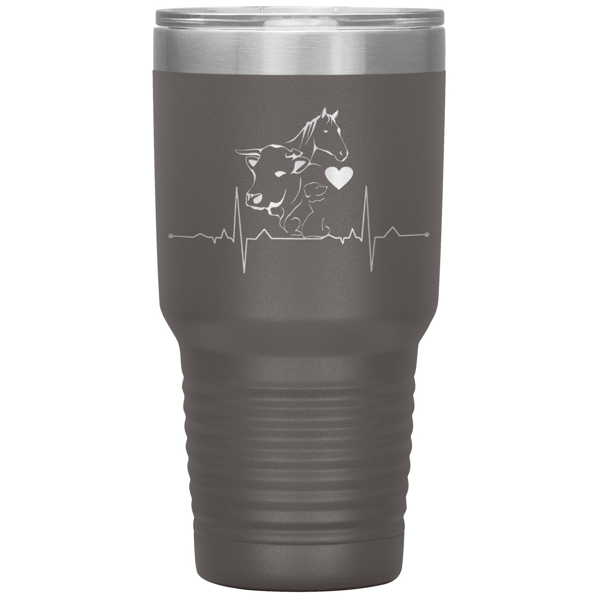 Animals Heartbeat 30oz Polar Camel Insulated Tumbler with Sipper Lid