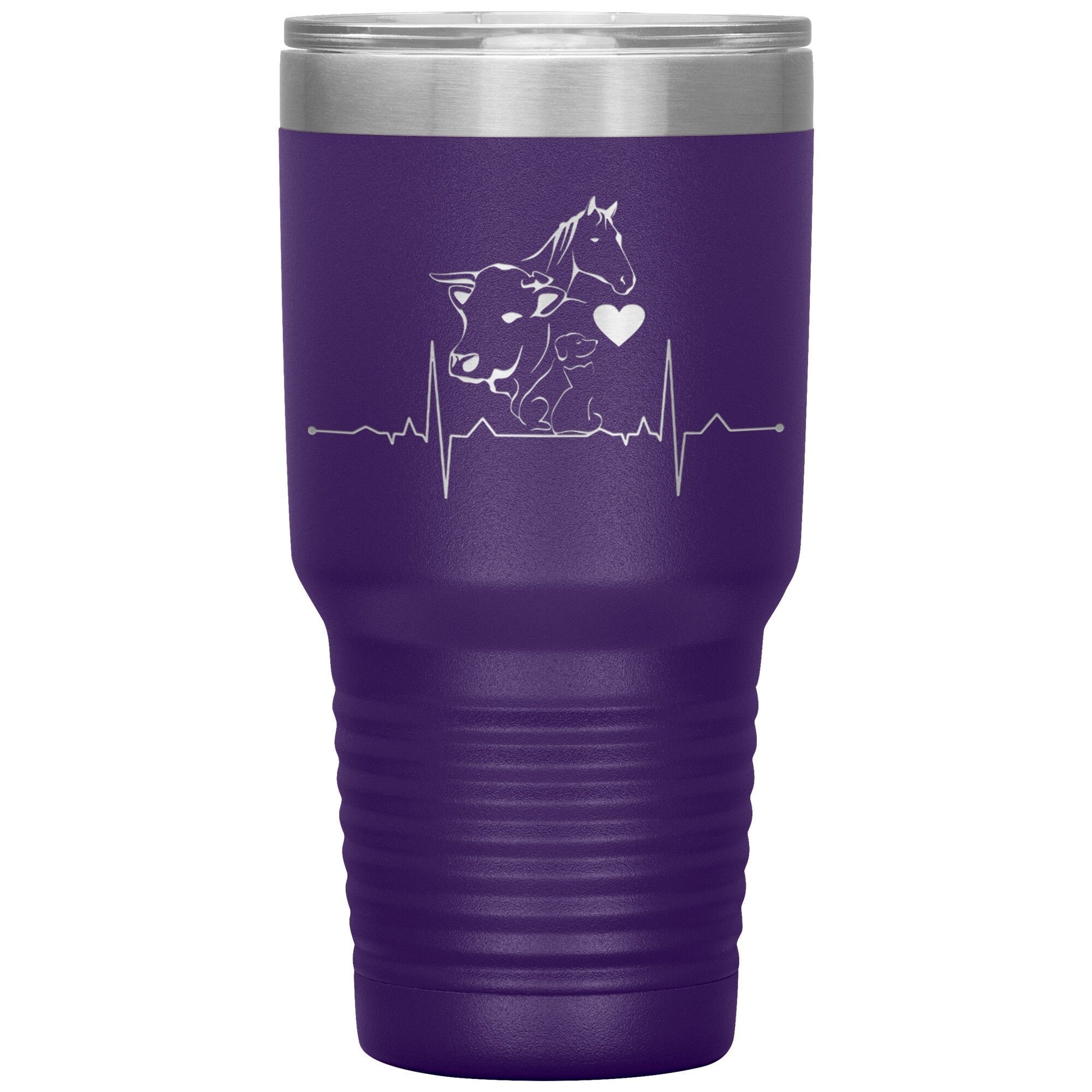 Animals Heartbeat 30oz Polar Camel Insulated Tumbler with Sipper Lid