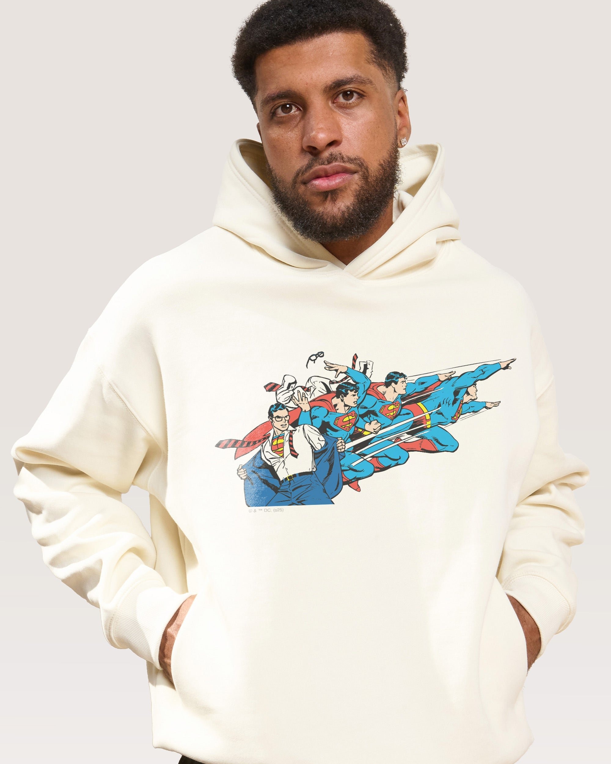 Superman Flying Hoodie Official DC Collab Premium Unisex Graphic Hoodie